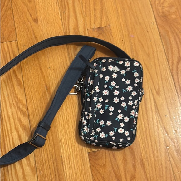 Floral Black Crossbody Bag - Picture 1 of 3